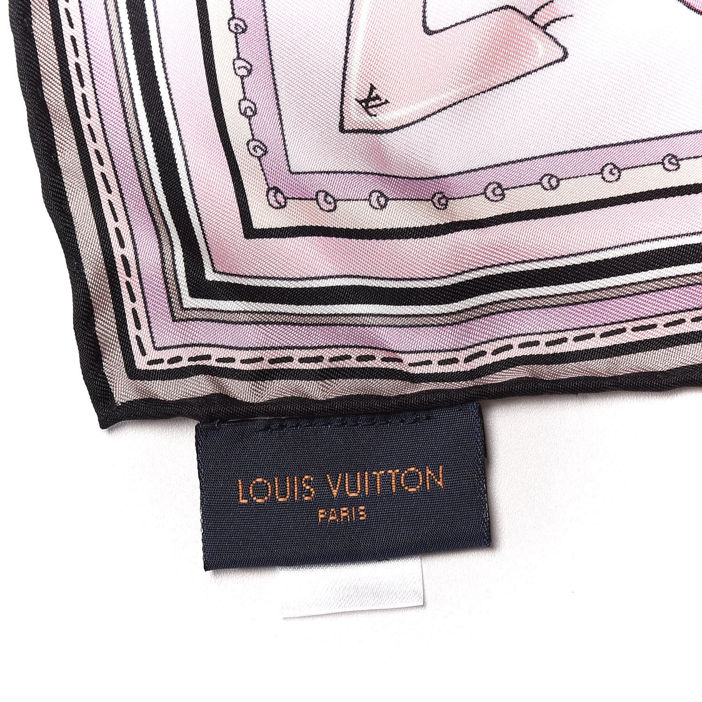 Silk Essentials LV Square Scarf Rose