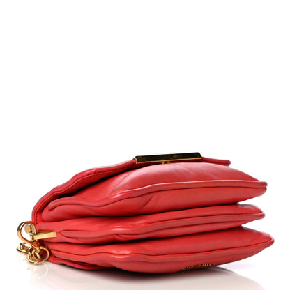 Miu Miu Nappa Shoulder Bag With Chain Red 4 of 20