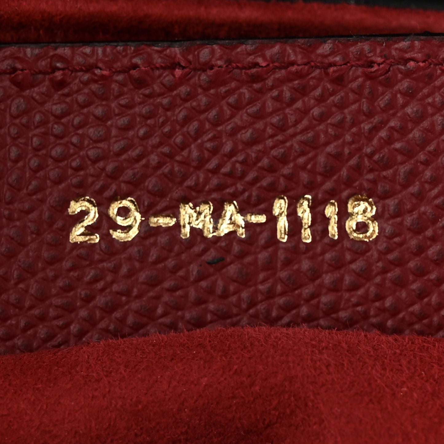 Grained Calfskin Saddle Bag Red