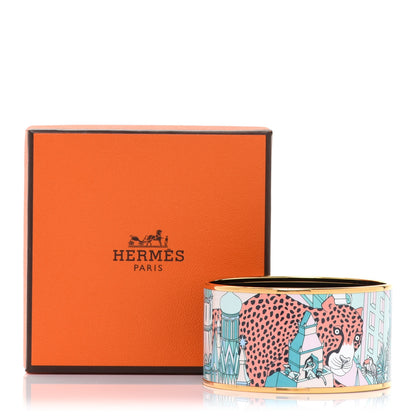 Hermes Enamel Printed Extra Wide Animapolis Bracelet 65 6 of 6
