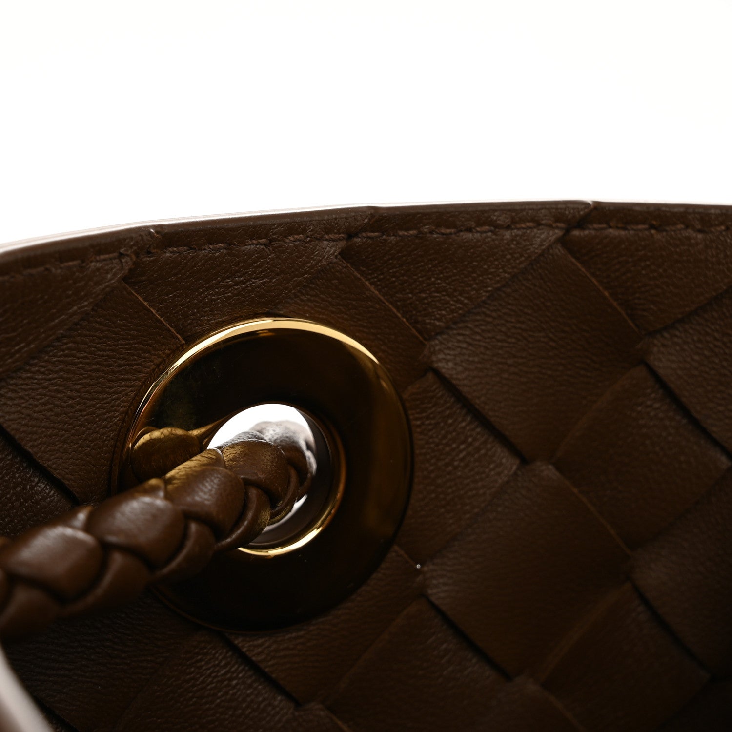 Bottega Veneta Nappa Intrecciato Small Andiamo Shoulder Bag Cognac 11 of 12