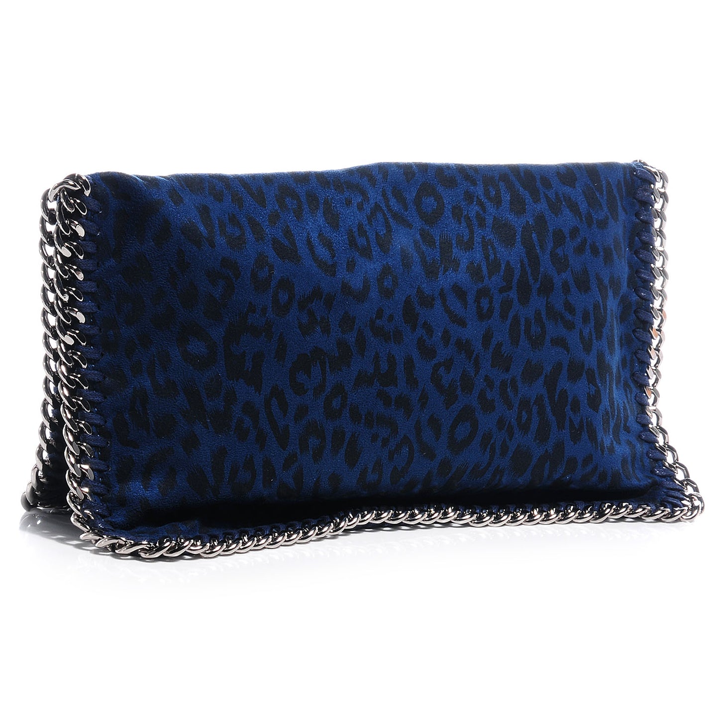 Leopard Print Falabella Clutch Blue
