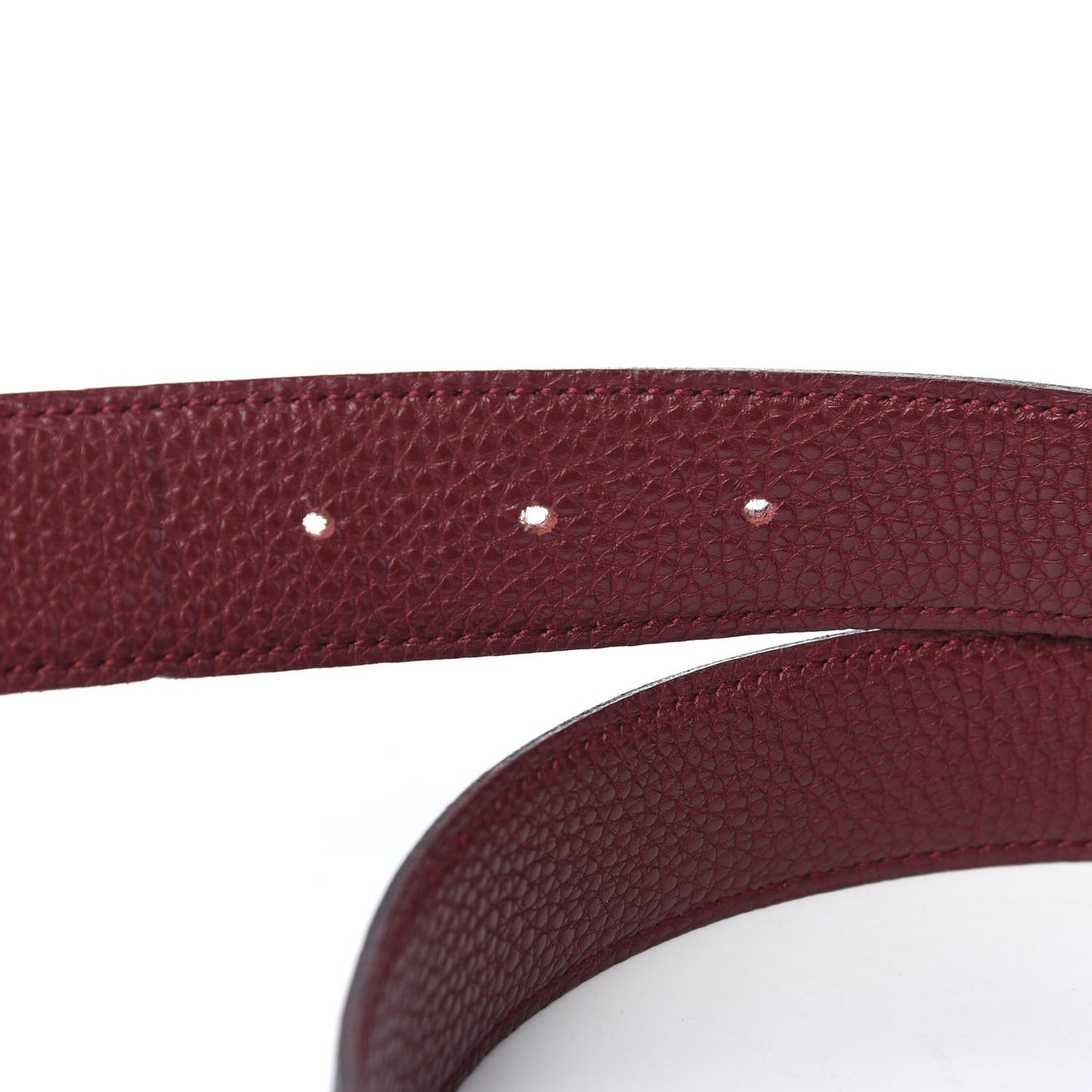 Togo Epsom 32mm Martelee H Belt 75 Rouge H Black