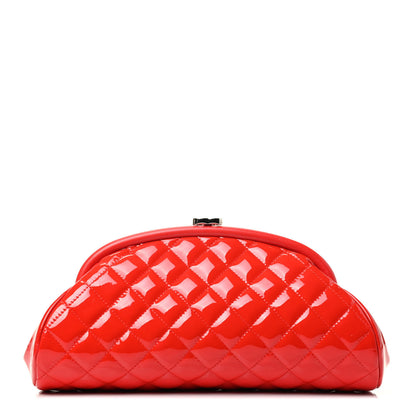 Chanel Patent Quilted Timeless Clutch Red 1 of 3