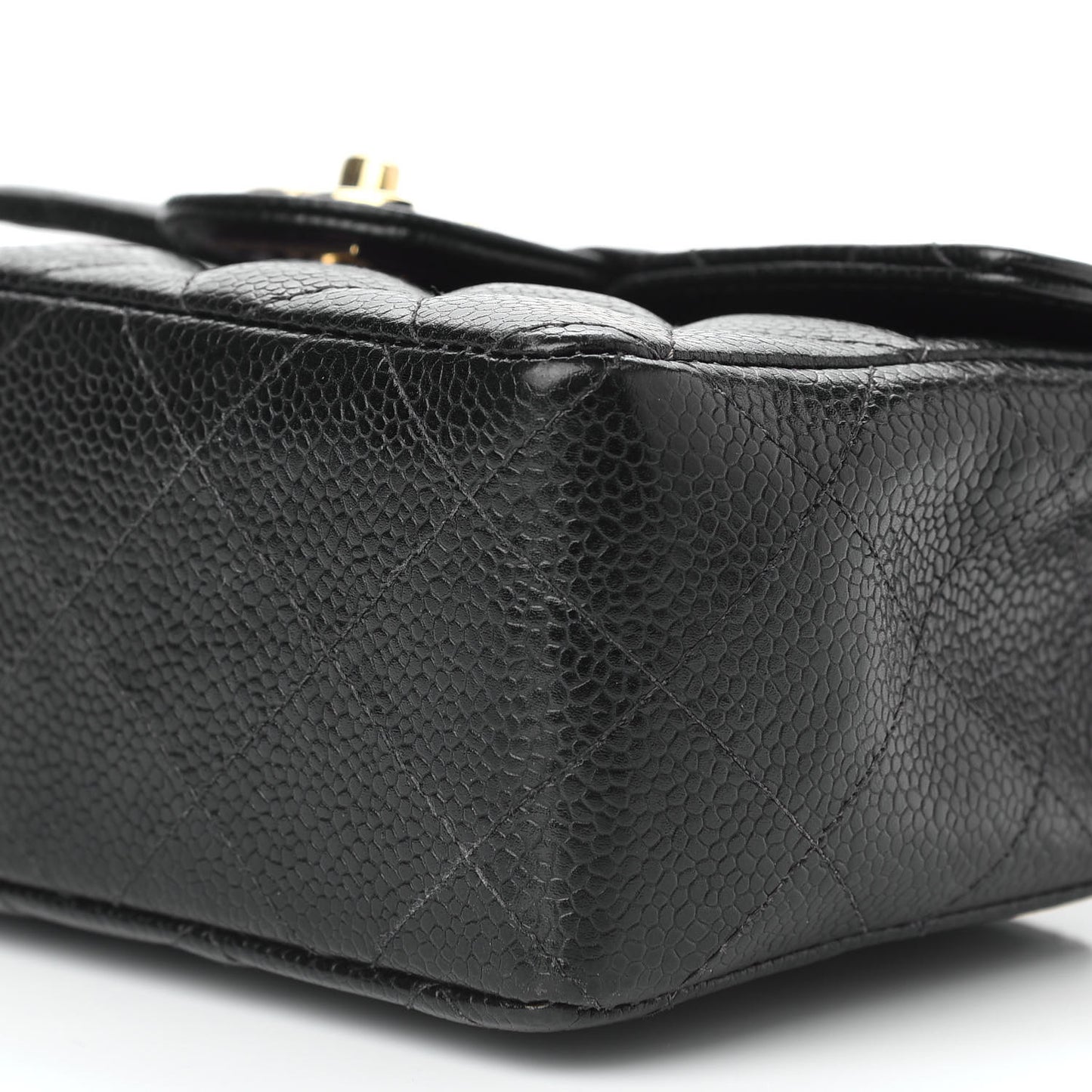 Caviar Quilted Mini Square Flap Black