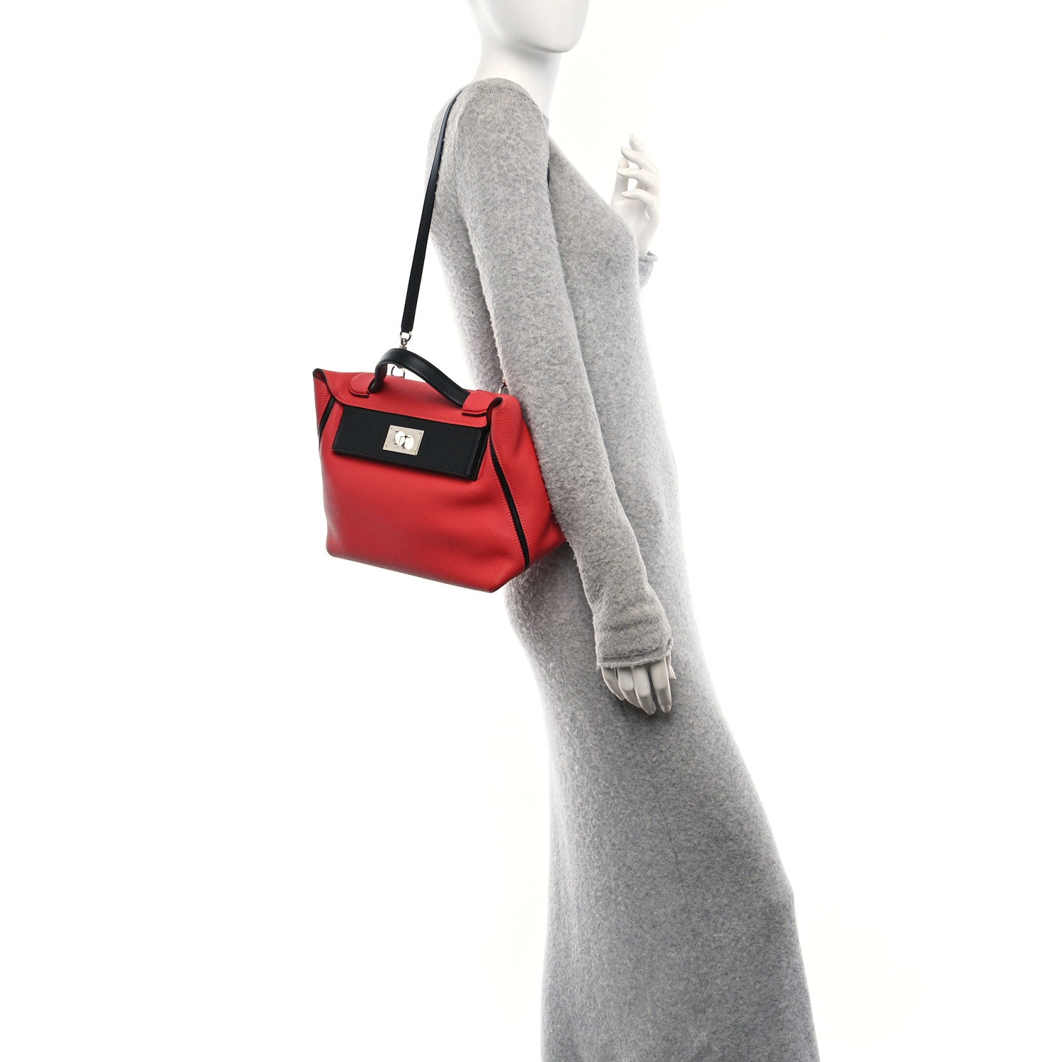 Hermes Togo Swift 24/24 29 Rouge Pivoine Black 2 of 10