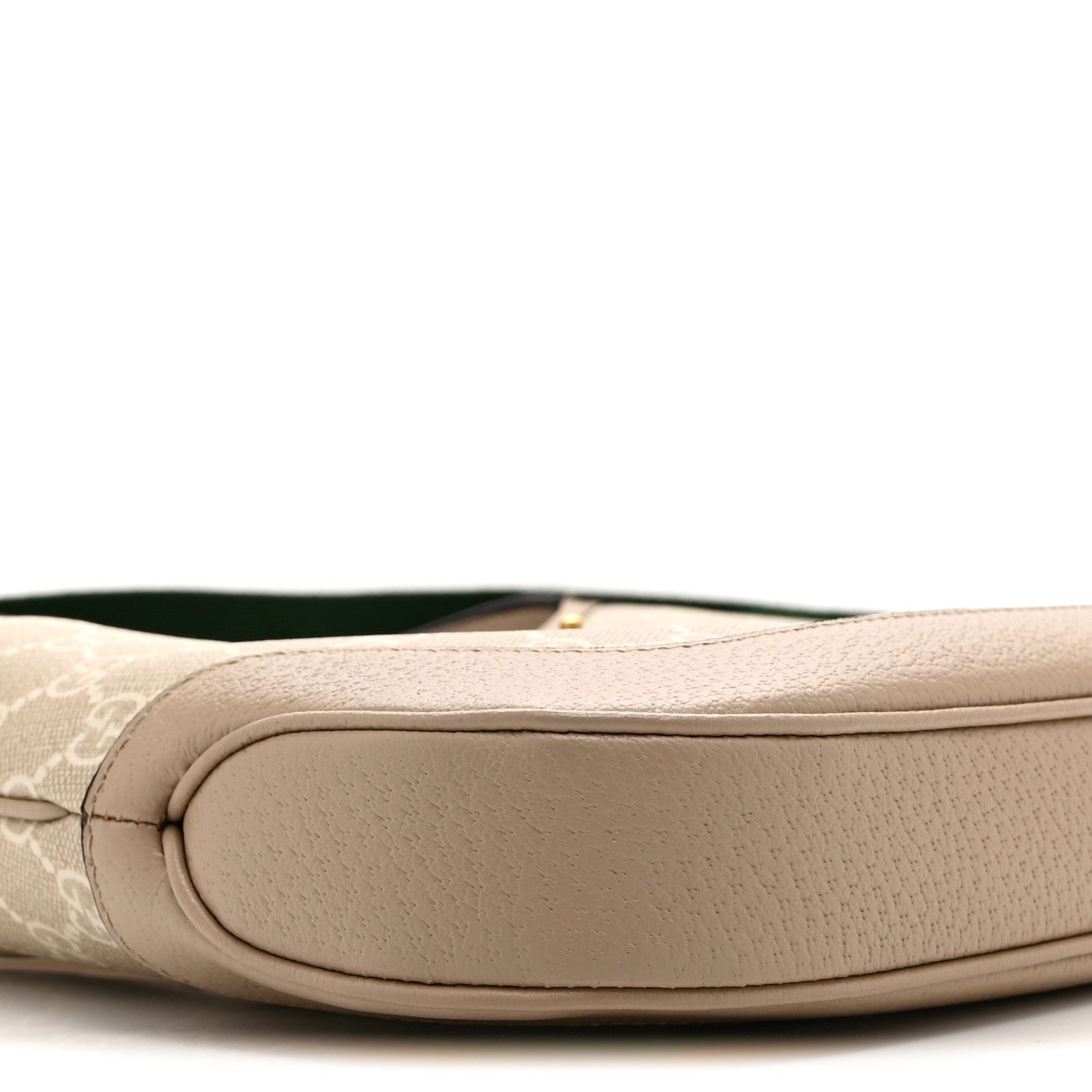 Gucci GG Supreme Monogram Textured Dollar Calfskin Web Small Jackie 1961 Hobo Beige Mystic White Oatmeal 10 of 11