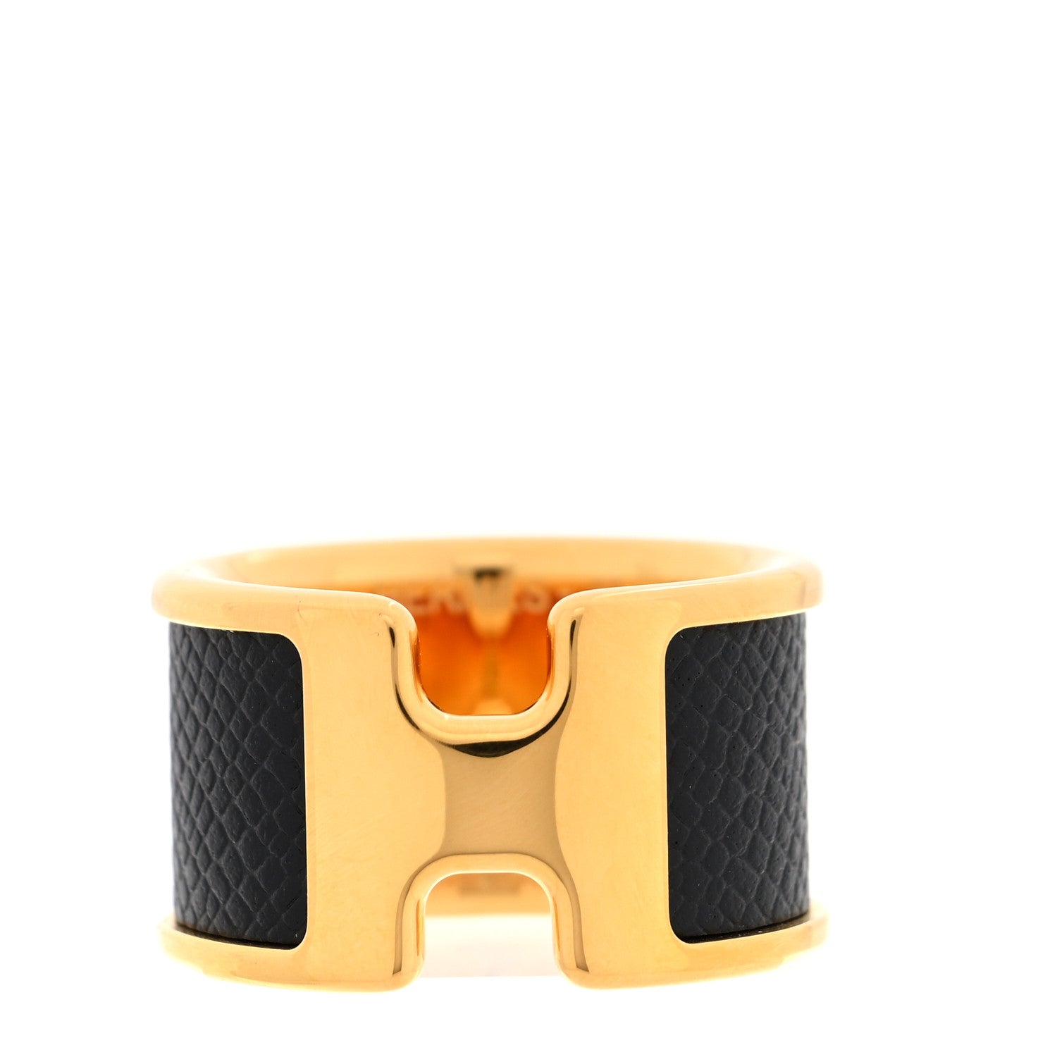 Hermes Madame Calfskin Large Olympe Ring S Black 1 of 6
