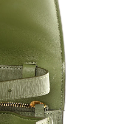 Celine Liege Calfskin Medium Classic Box Flap Bag Army Green 13 of 15