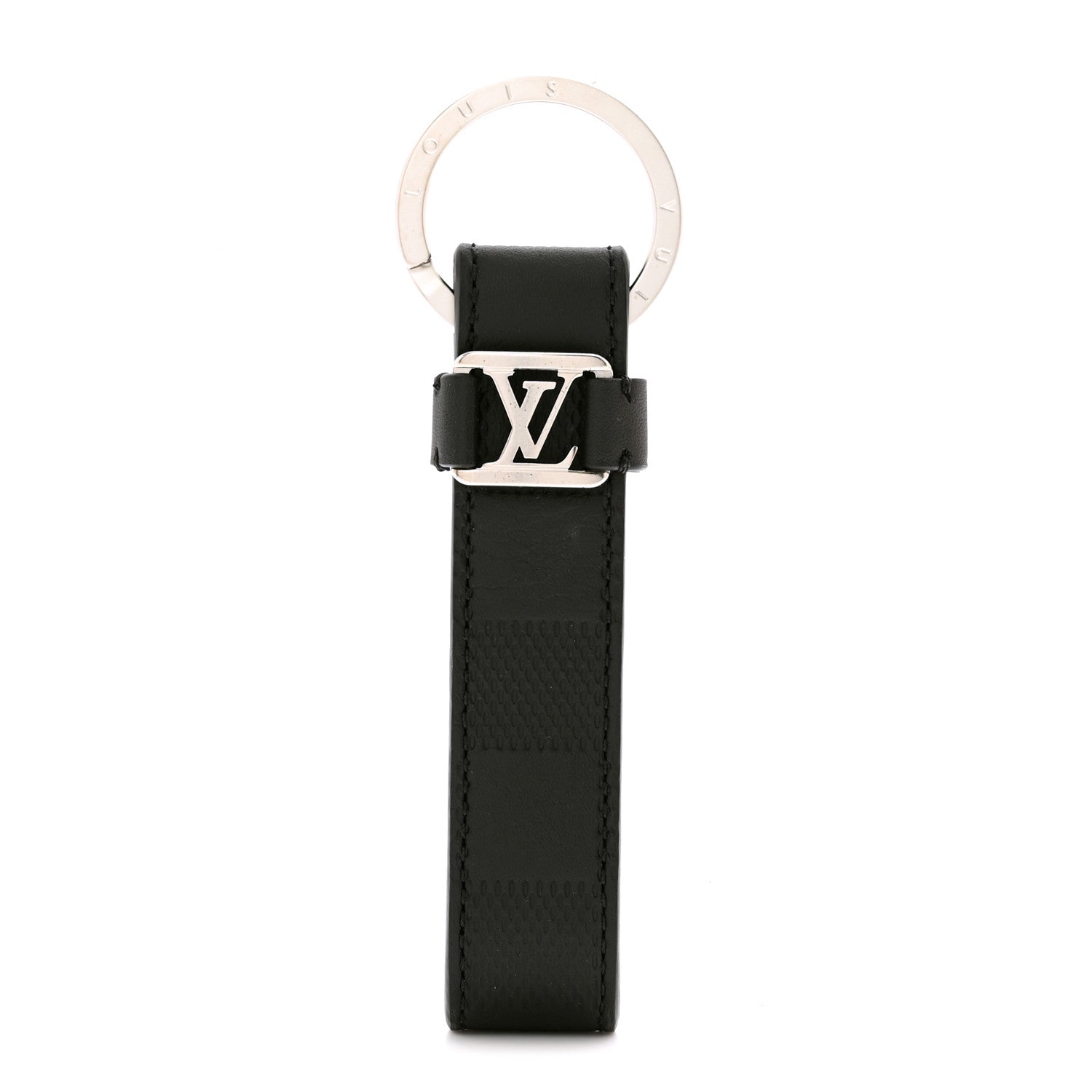 Louis Vuitton Damier Infini LV Dragonne Key Holder Onyx 1 of 6