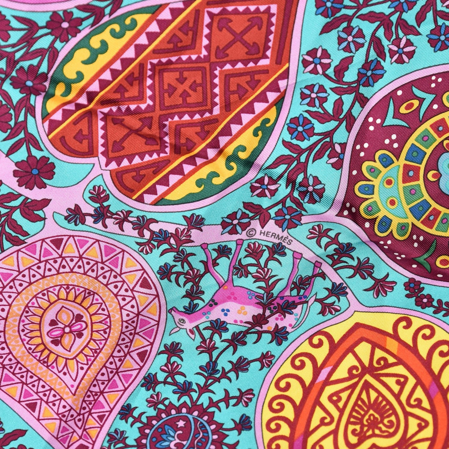 Hermes Silk L'Arbre De Vie Scarf 90 4 of 6