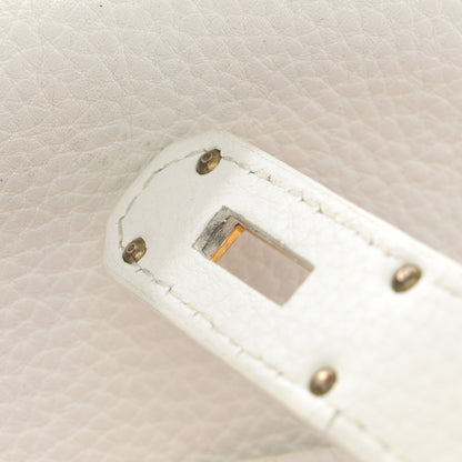 Hermes Taurillon Clemence JPG Birkin 42 White 21 of 27