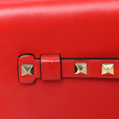 Valentino Garavani Nappa Rockstud Wristlet Clutch Deep Orange 8 of 10