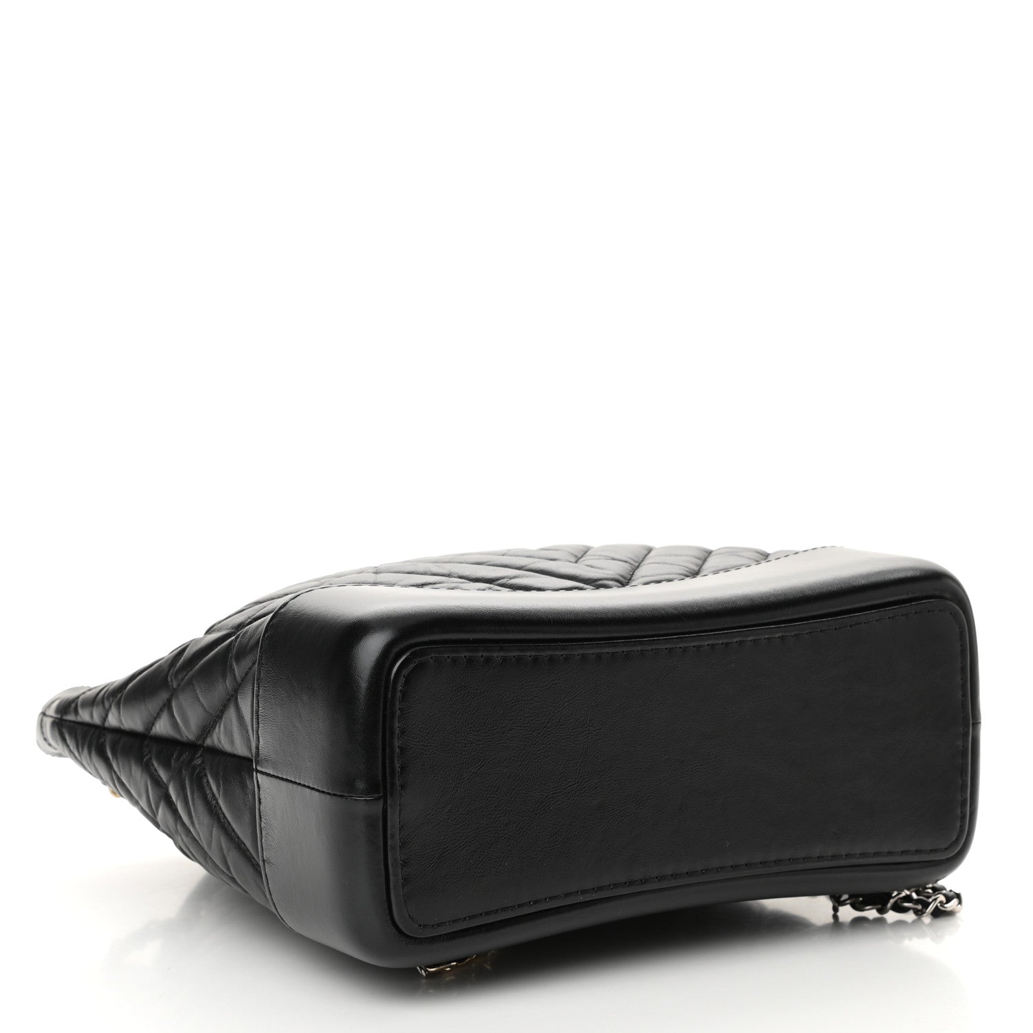 Chanel Aged Calfskin Chevron Quilted Small Gabrielle Backpack Black 5 of 12