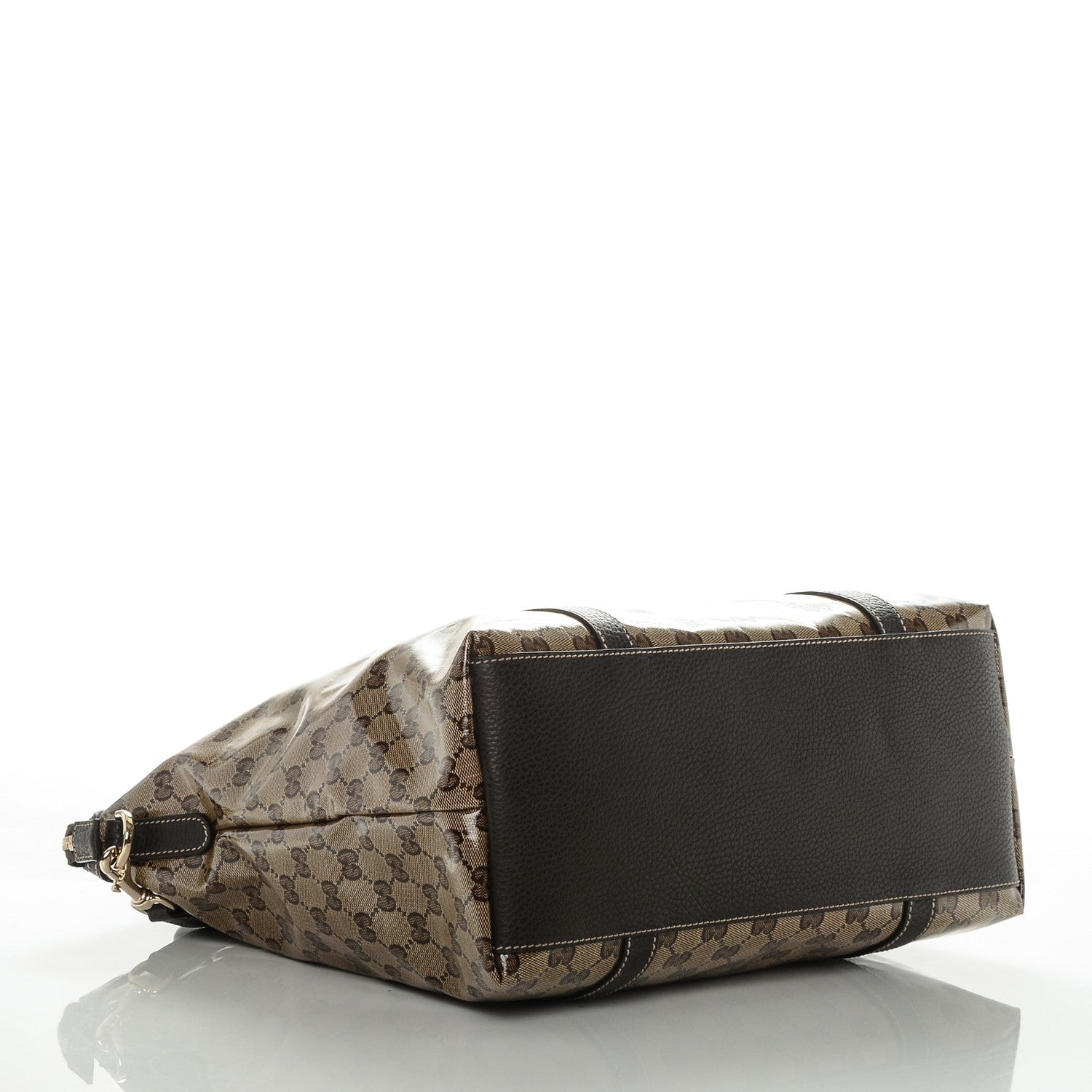 Gucci Crystal Monogram Large GG Charm Dome Satchel Dark Brown 4 of 7