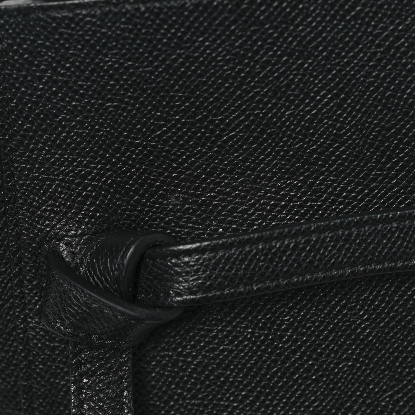 Grained Calfskin Micro Belt Bag Black