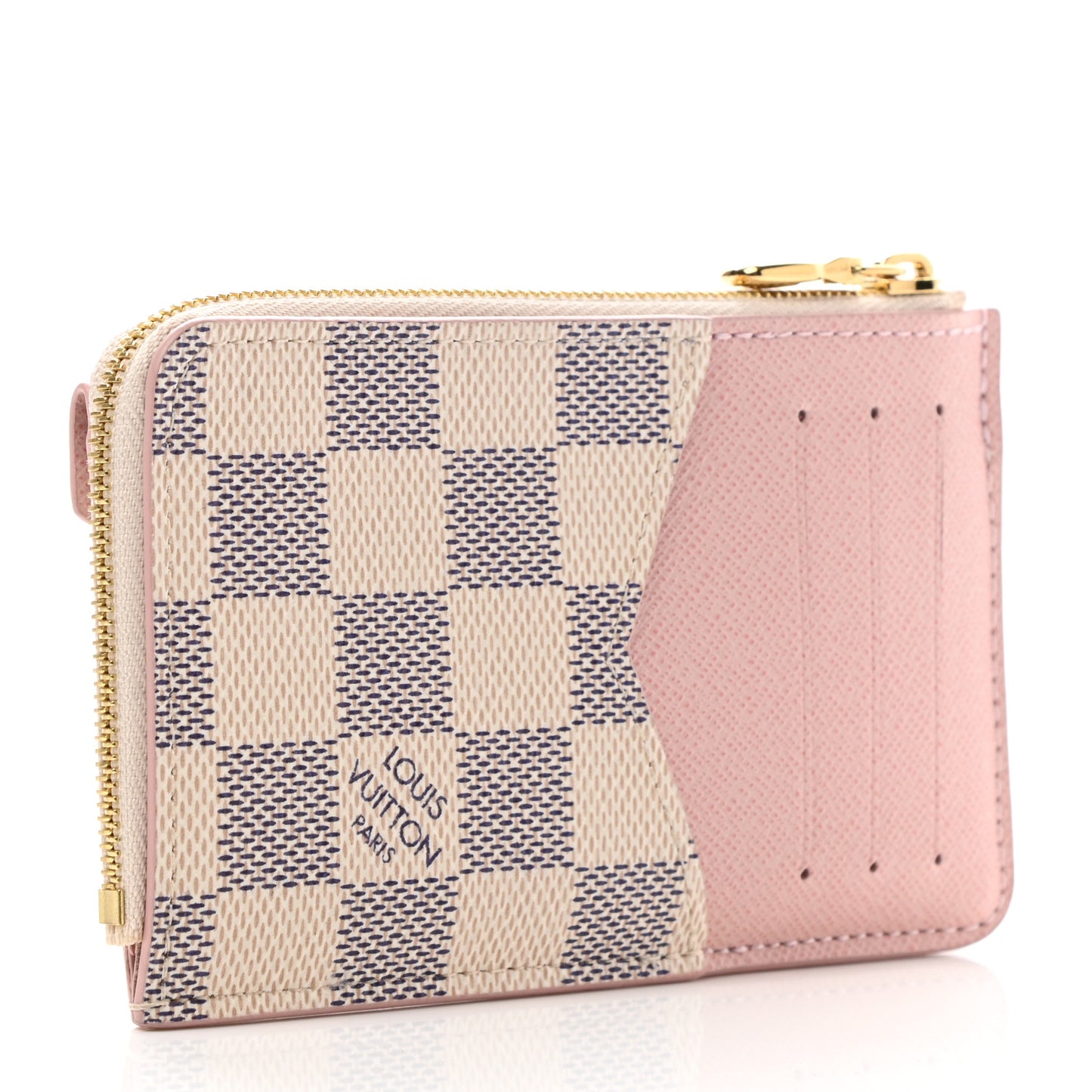 Damier Azur Recto Verso Card Holder Rose Ballerine