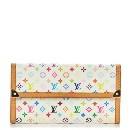 Louis Vuitton Monogram Multicolor Porte Tresor International Wallet White 1 of 7
