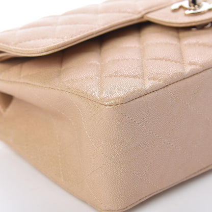Chanel Iridescent Caviar Quilted Small Double Flap Beige 8 of 13