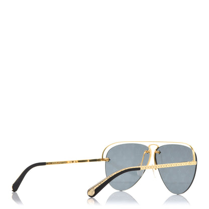 Louis Vuitton Metal Monogram Grease Sunglasses Z1172W Gold 4 of 9