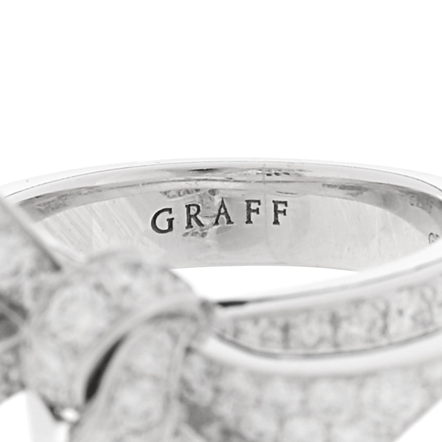 18K White Gold Diamond Tilda’s Bow Ring 47 4.25