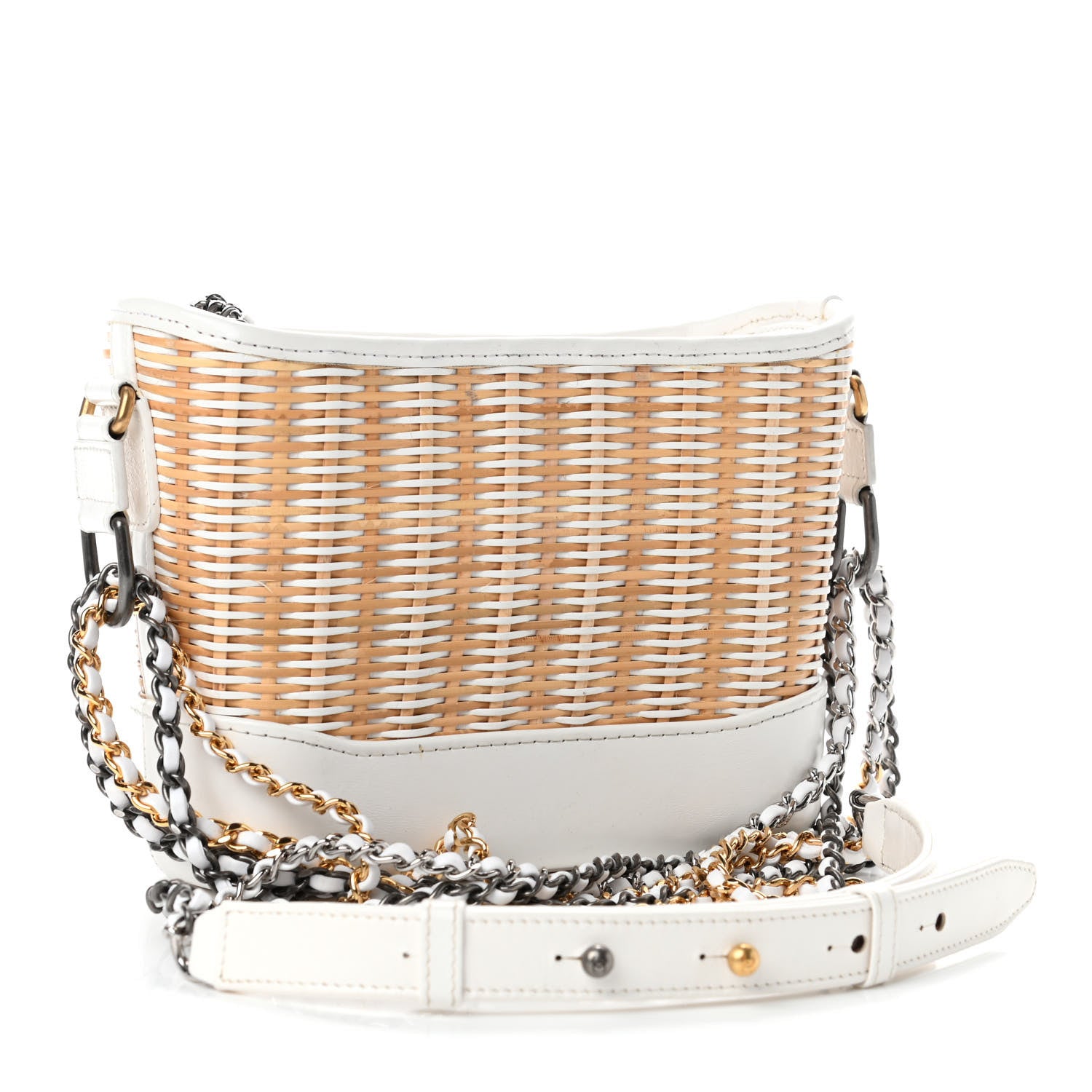 Chanel Rattan Calfskin Small Gabrielle Hobo Beige Ivory 2 of 4
