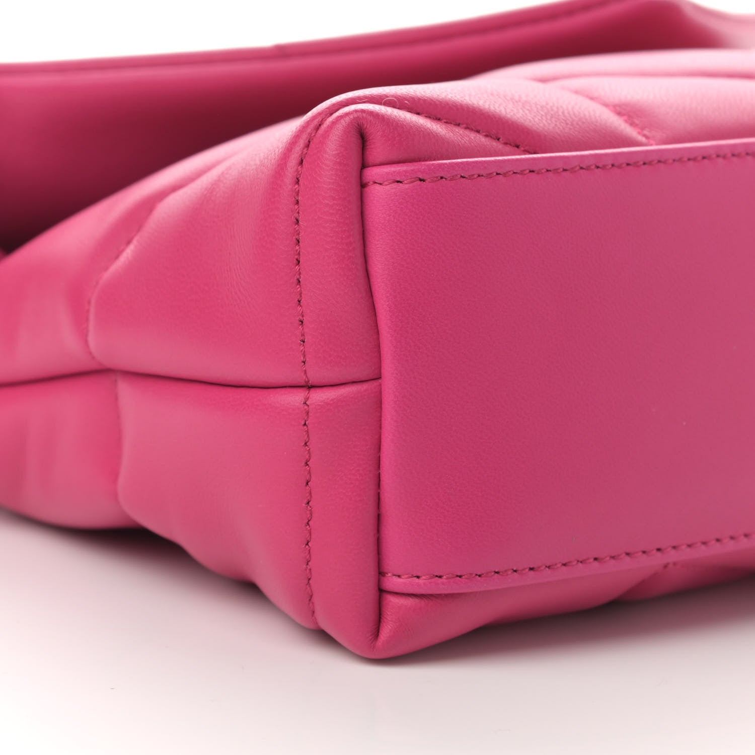 Saint Laurent Lambskin Quilted Toy Loulou Puffer Monogram Chain Satchel Bubblegum 9 of 14