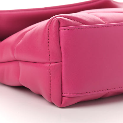 Saint Laurent Lambskin Quilted Toy Loulou Puffer Monogram Chain Satchel Bubblegum 9 of 14