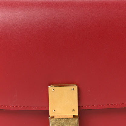 Celine Smooth Calfskin Small Classic Box Flap Bag Red 7 of 9