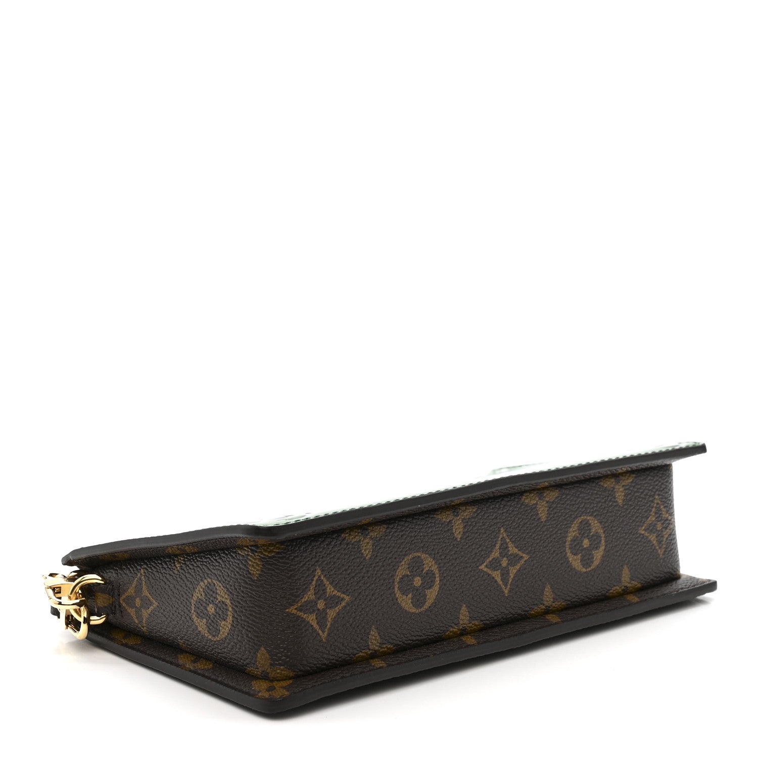Louis Vuitton Monogram Calfskin Embossed Lexington Pouch Blue Green 4 of 10