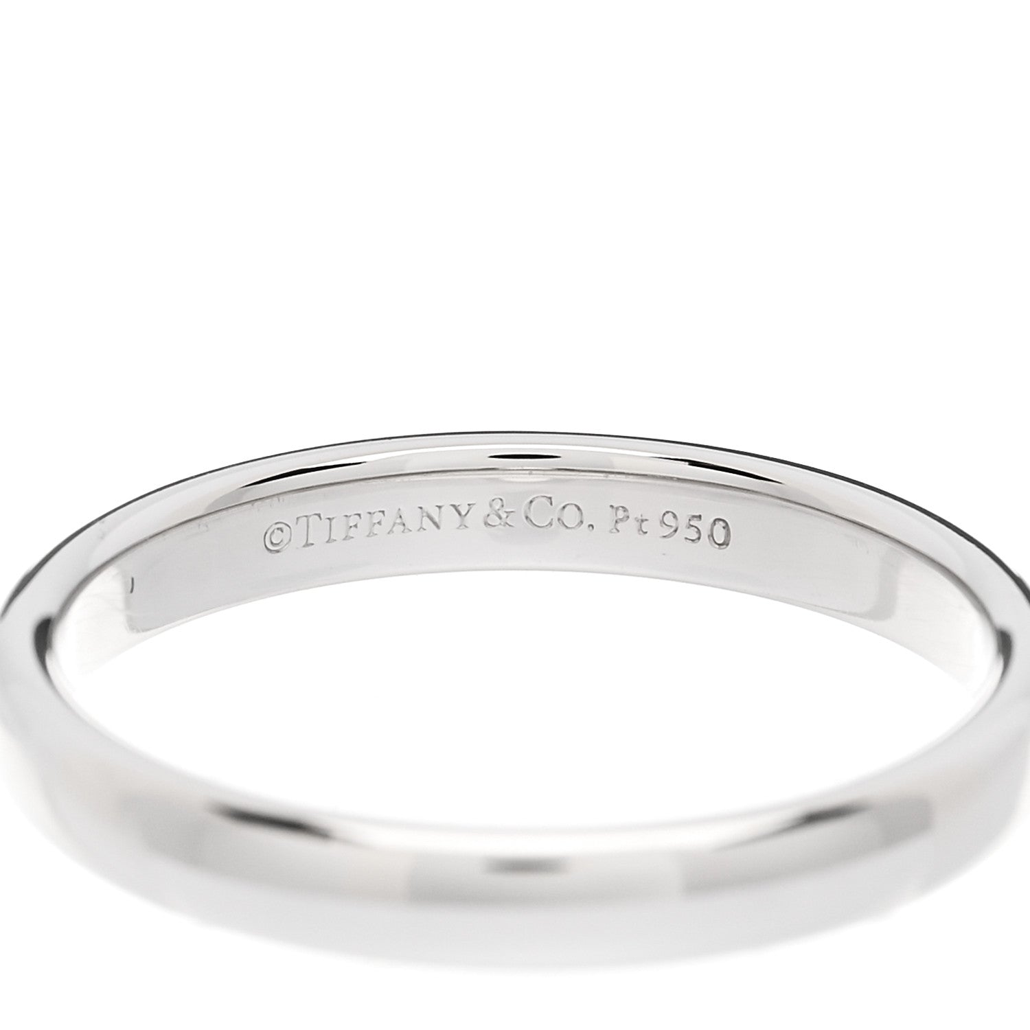 Tiffany Platinum 3mm Classic Wedding Band Ring 58 8.25 4 of 4