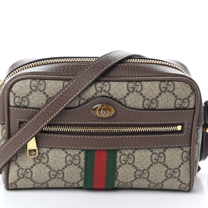 Gucci GG Supreme Monogram Web Mini Ophidia Shoulder Bag Brown 6 of 8