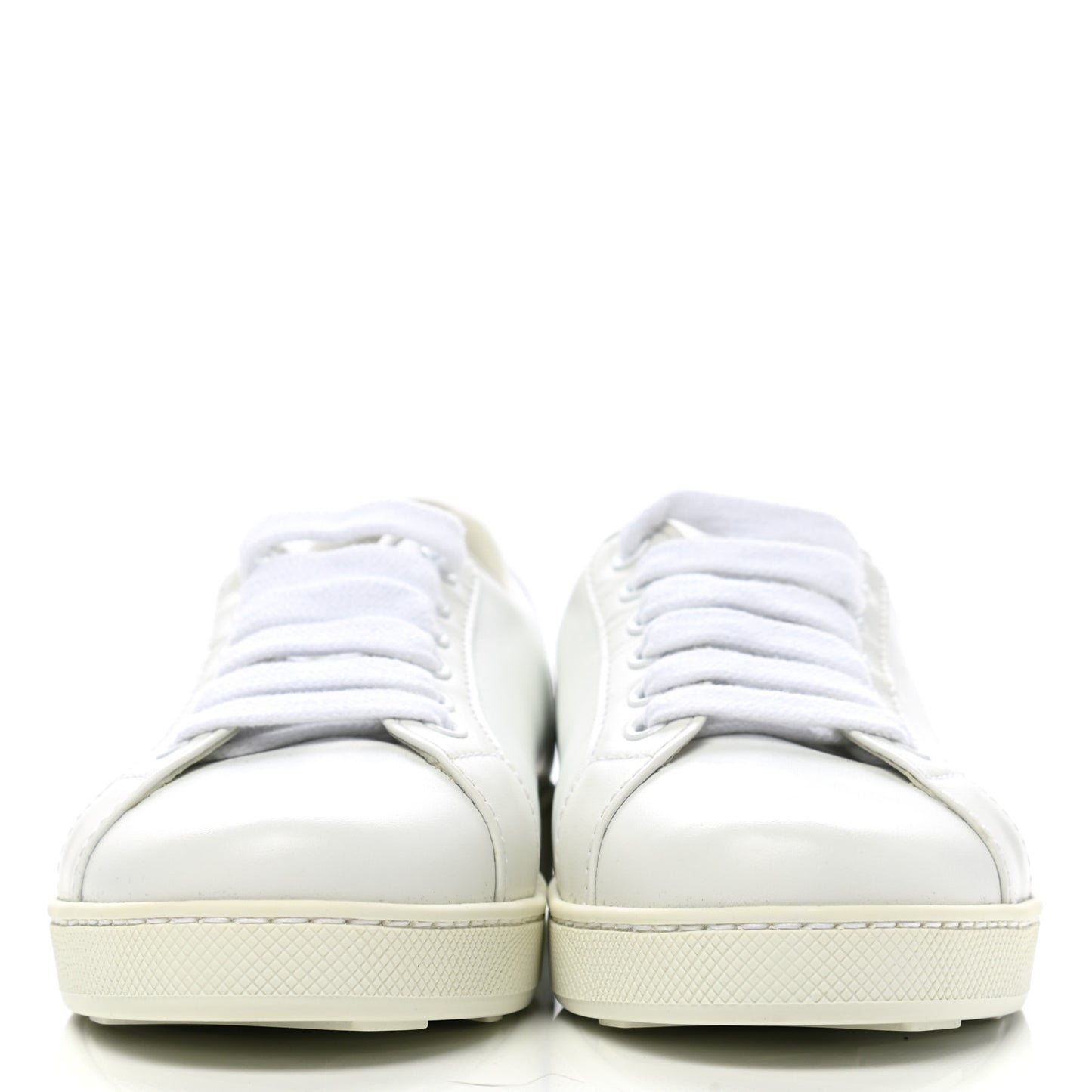 Calfskin Logo Speech-Bubble Sneakers 35 White Black