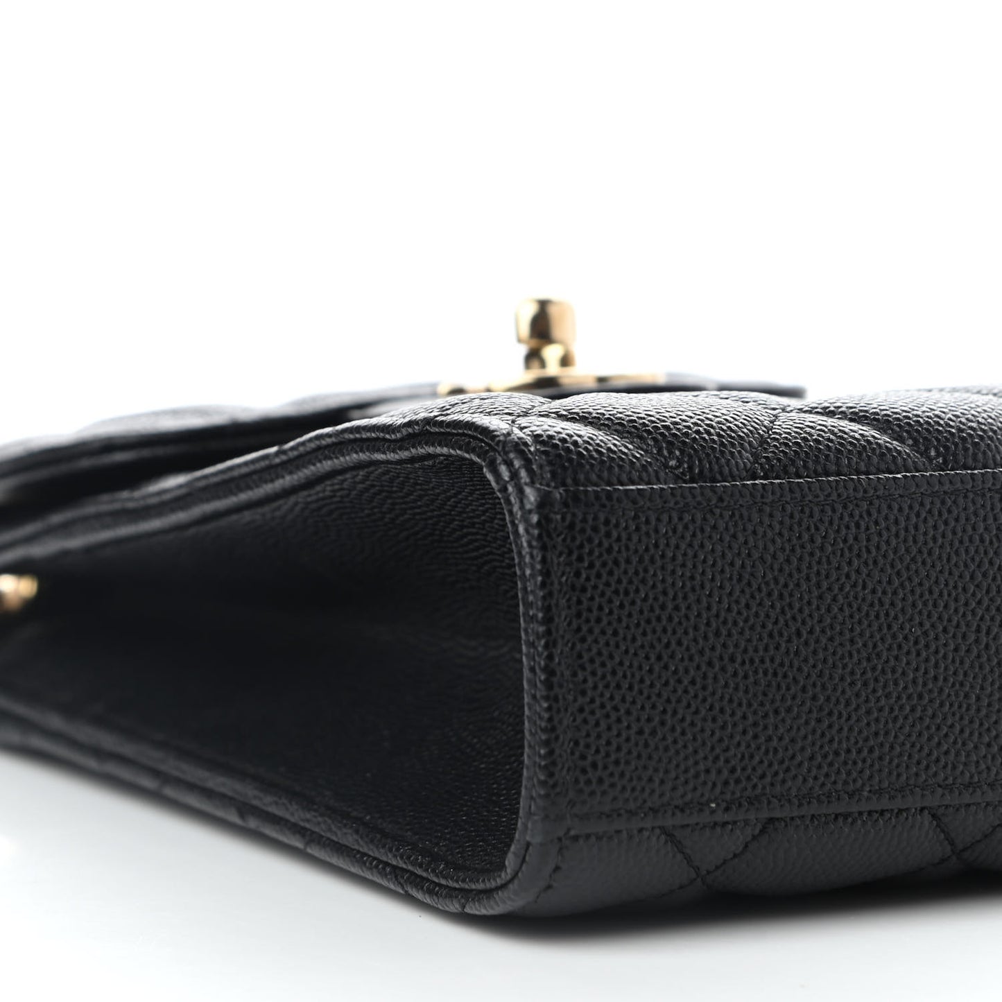 Caviar Quilted Classic Phone Holder Black