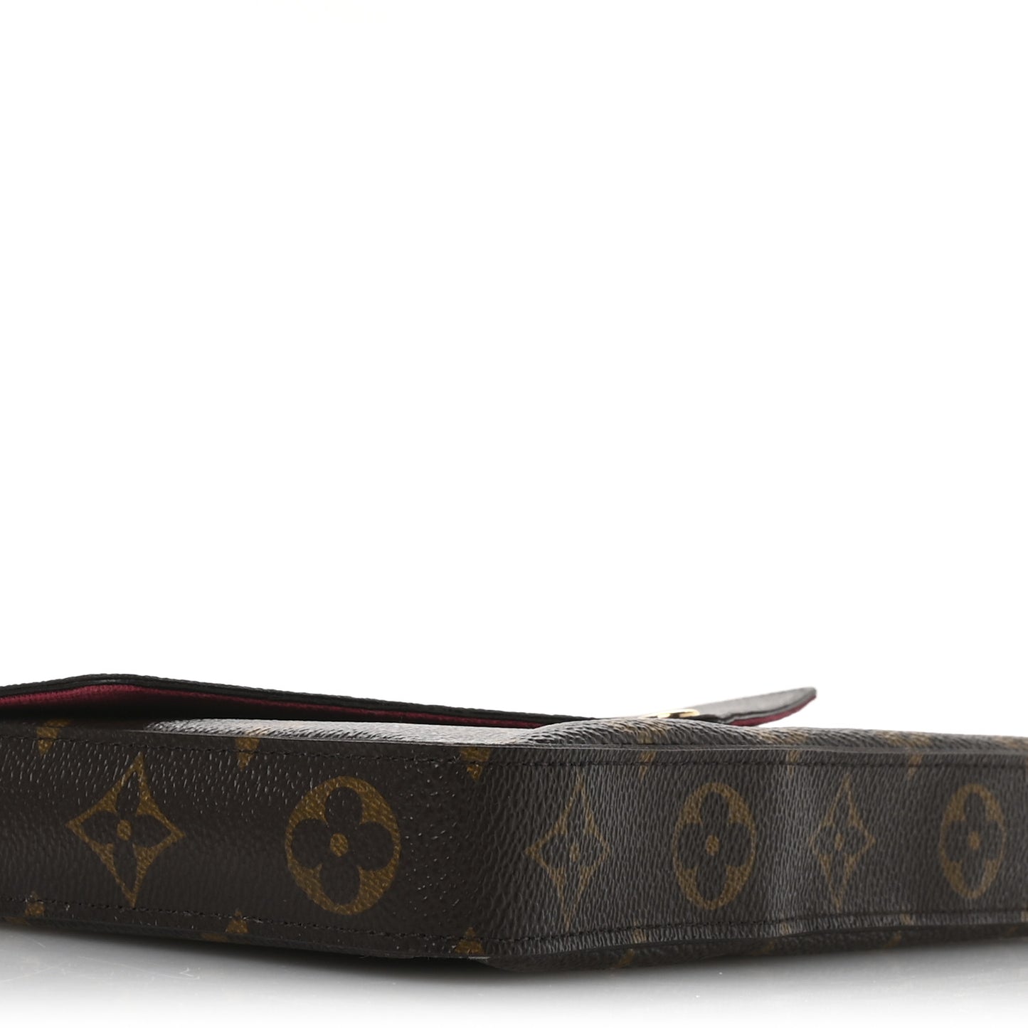 Monogram Pochette Felicie Chain Wallet Fuchsia