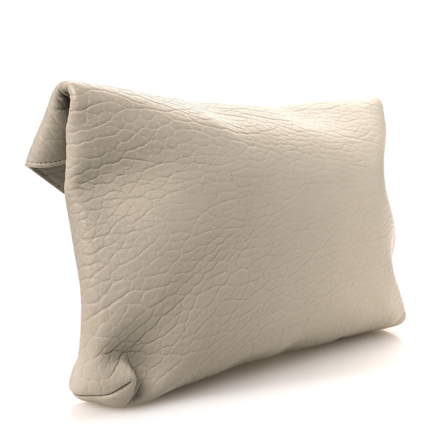 Grained Lambskin Large Cassandre Envelope Pouch Blanc Vintage