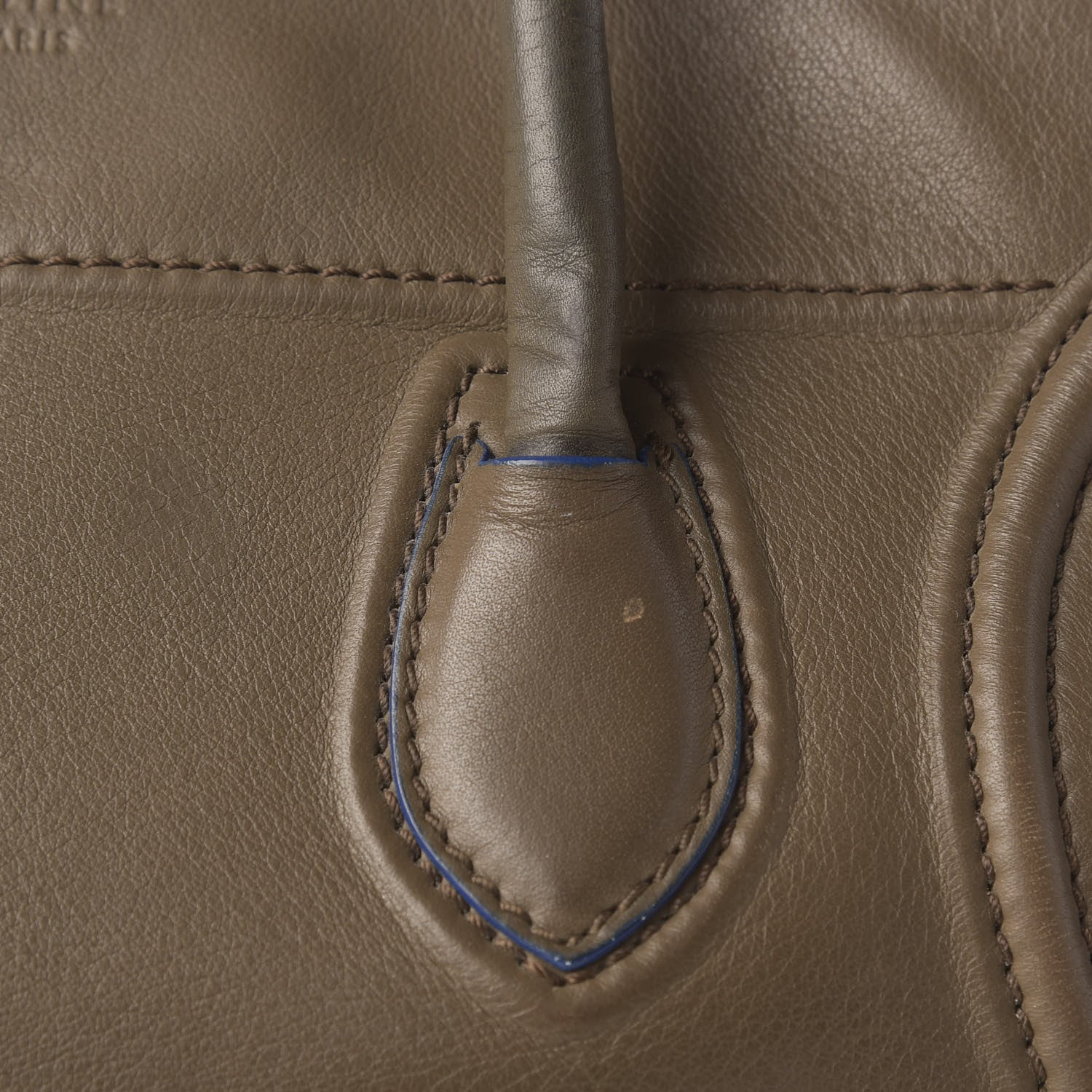 Celine Supple Calfskin Medium Phantom Luggage Khaki Cobalt Trim 24 of 32