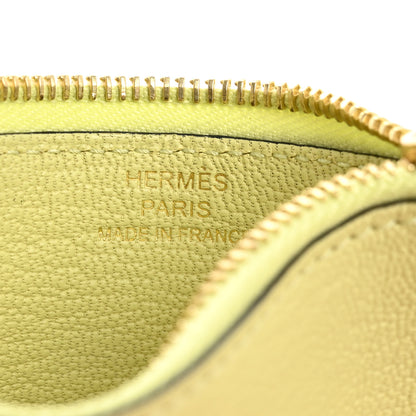 Hermes Chevre Mysore Roulis Slim Wallet Jaune Bourgeon 9 of 10