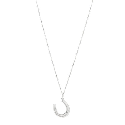 Tiffany Sterling Silver Horseshoe Pendant Necklace 1 of 4