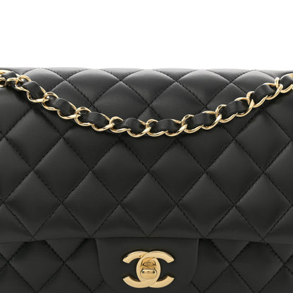 Chanel Lambskin Quilted Medium Double Flap Black 8 of 10
