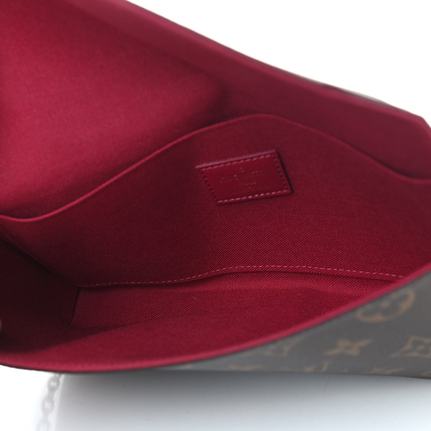 Monogram Pochette Felicie Chain Wallet Fuchsia