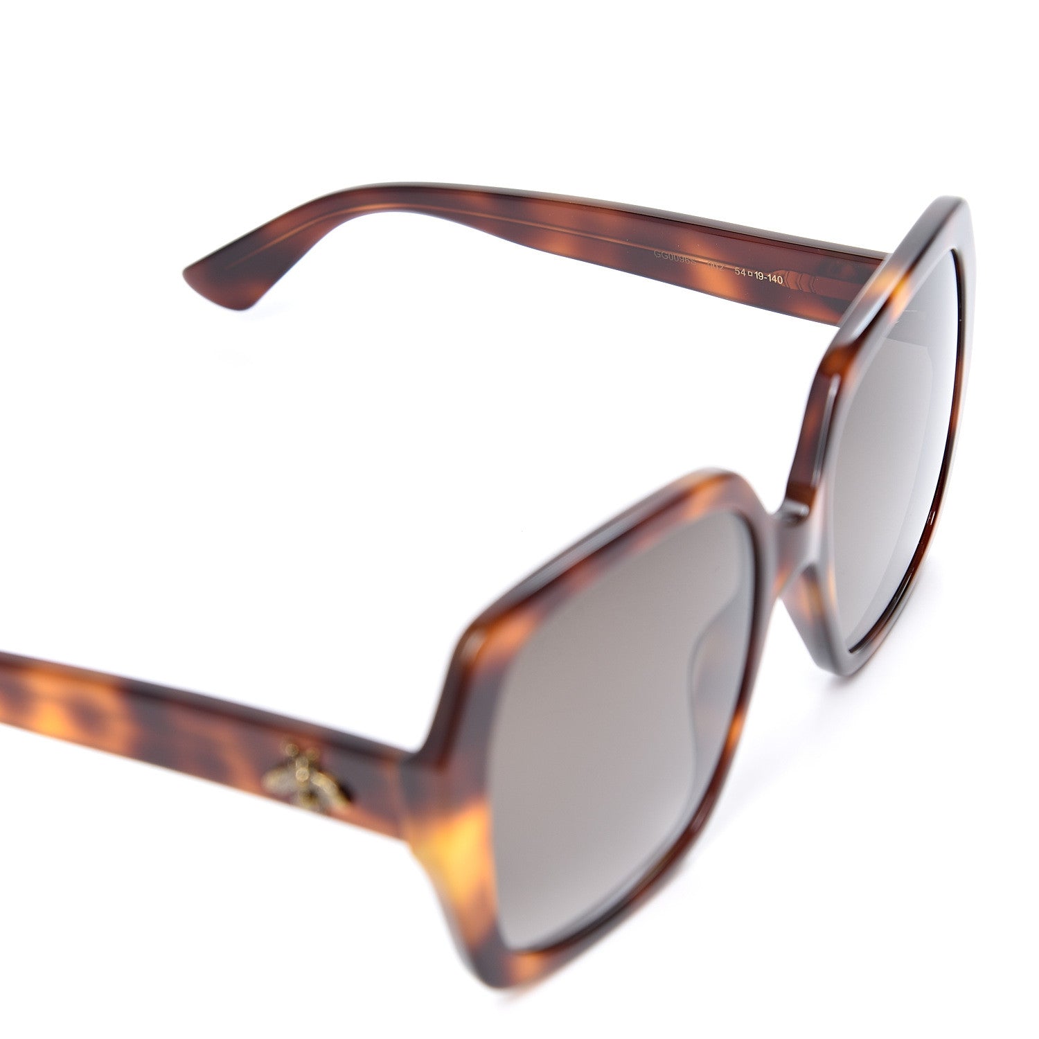 Gucci Acetate Square Frame GG0096S Sunglasses Tortoise 6 of 8