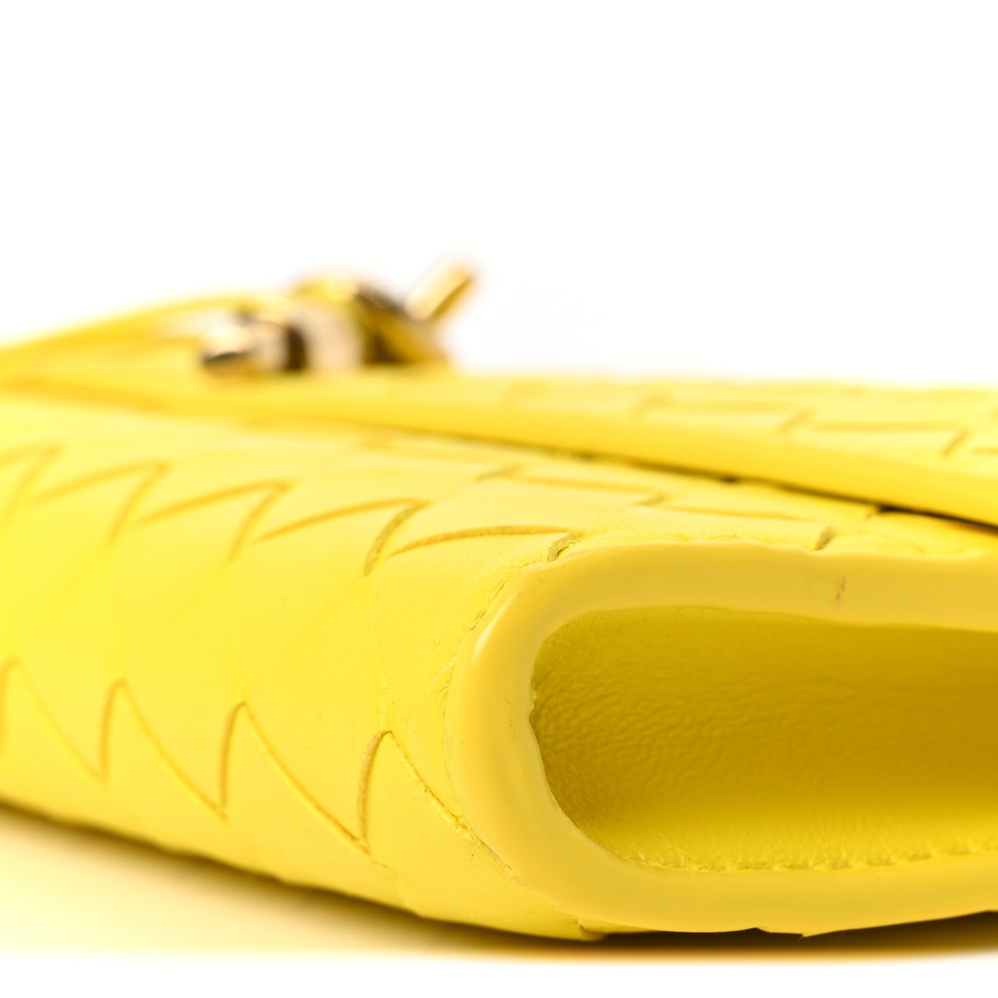 Nappa Intrecciato Long Andiamo Top Handle Clutch Sulfur