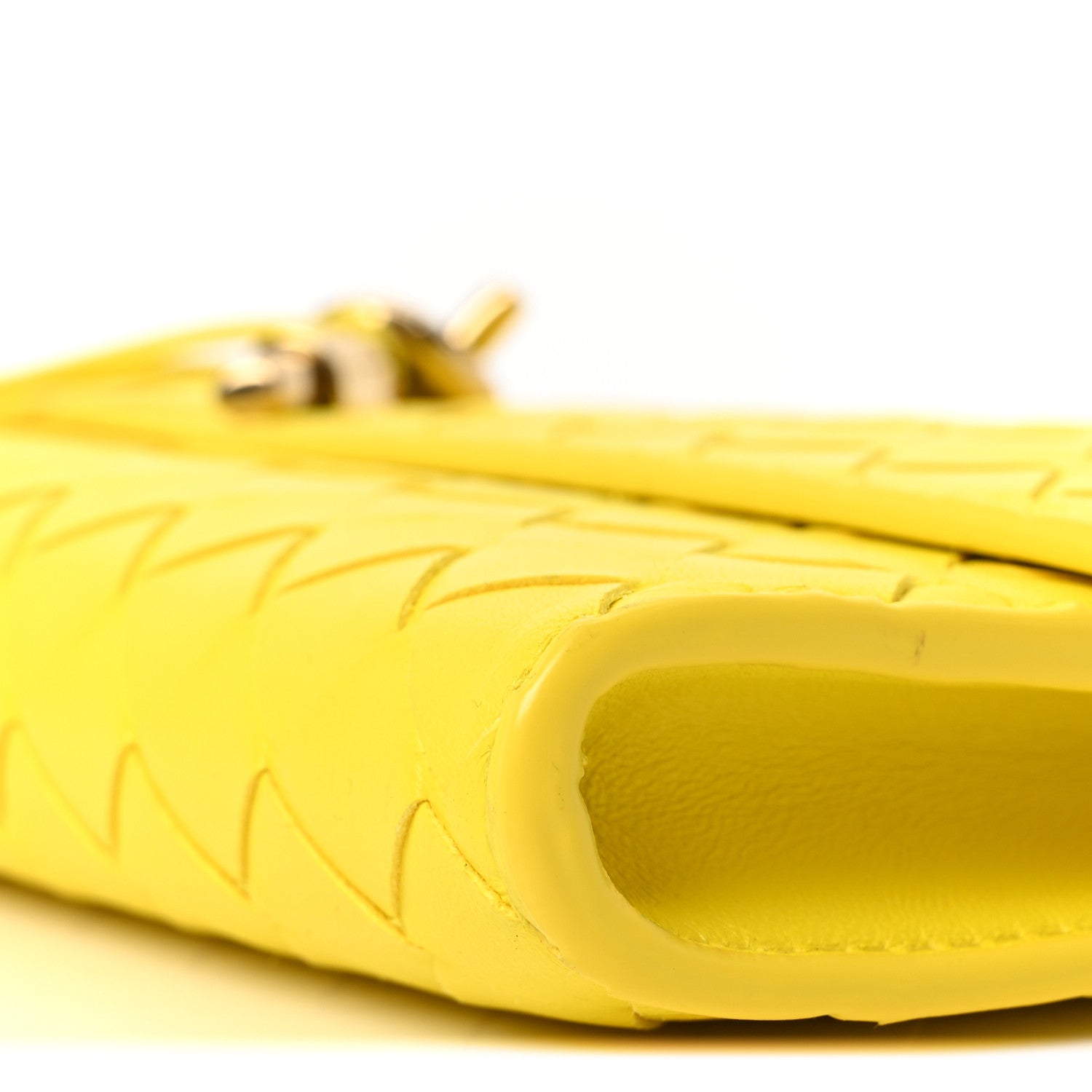 Bottega Veneta Nappa Intrecciato Long Andiamo Top Handle Clutch Sulfur 9 of 9