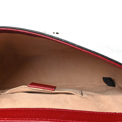 Gucci GG Supreme Monogram Tian Web Medium Padlock Messenger Shoulder Bag Beige Multicolor New Acero 5 of 10
