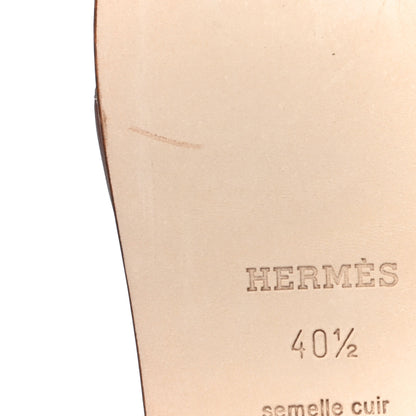 Hermes Box Calfskin Oran Sandals 40.5 Gold 11 of 15