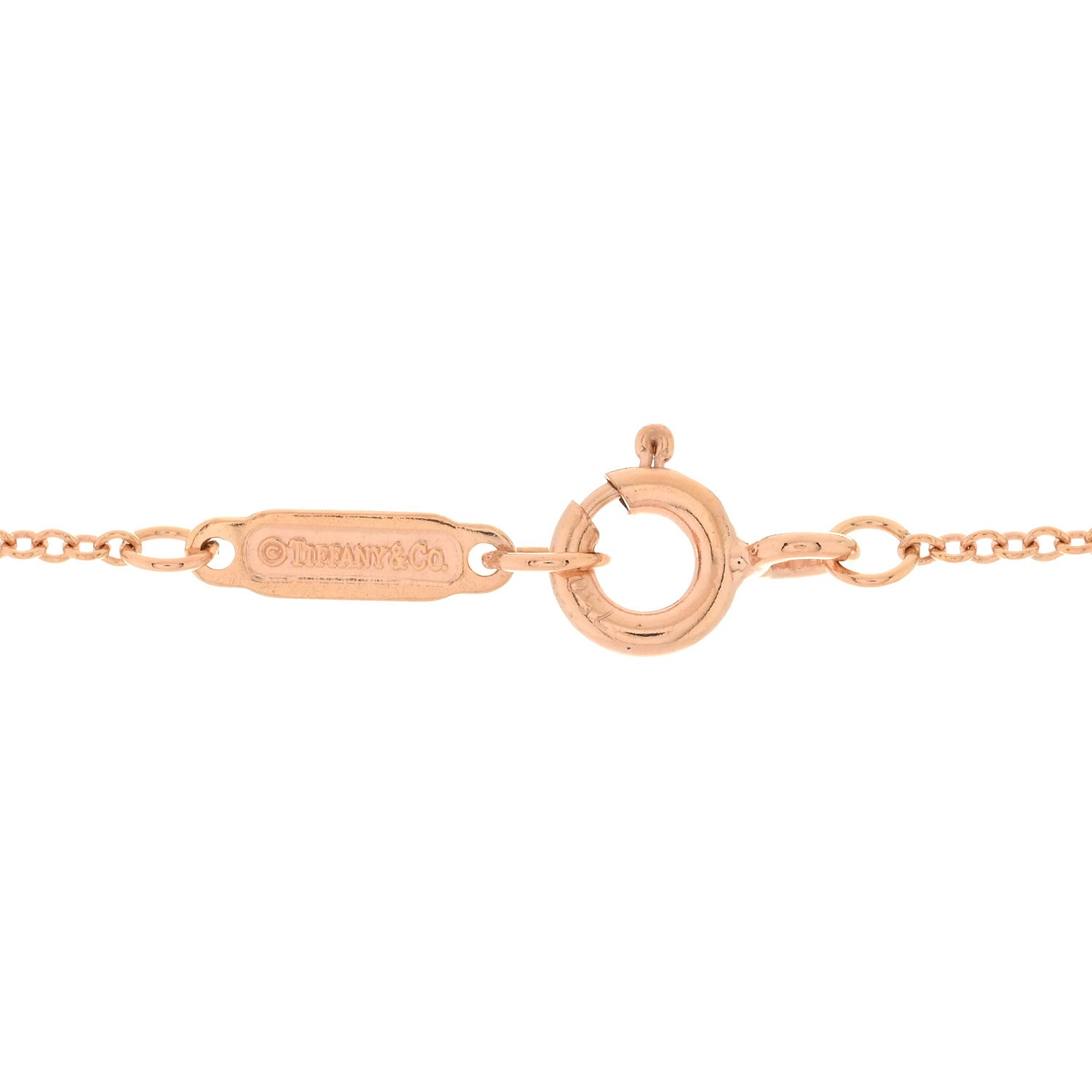 Tiffany 18k Rose Gold Diamond Large Heart Lock Pendant Necklace 3 of 5
