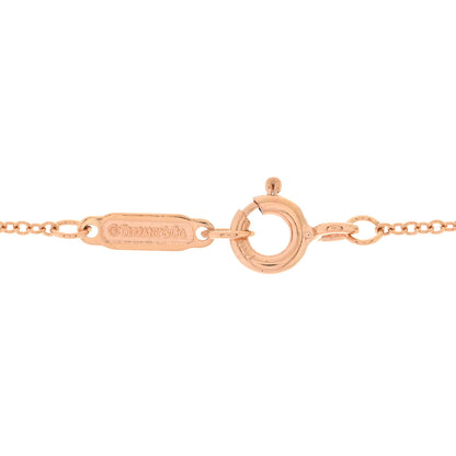 Tiffany 18k Rose Gold Diamond Large Heart Lock Pendant Necklace 3 of 5