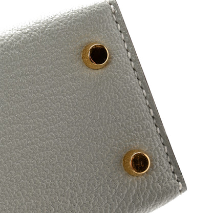 Hermes Chevre Mysore Horseshoe Mini Kelly Sellier 20 Gris Perle Bleu Hydra 11 of 12