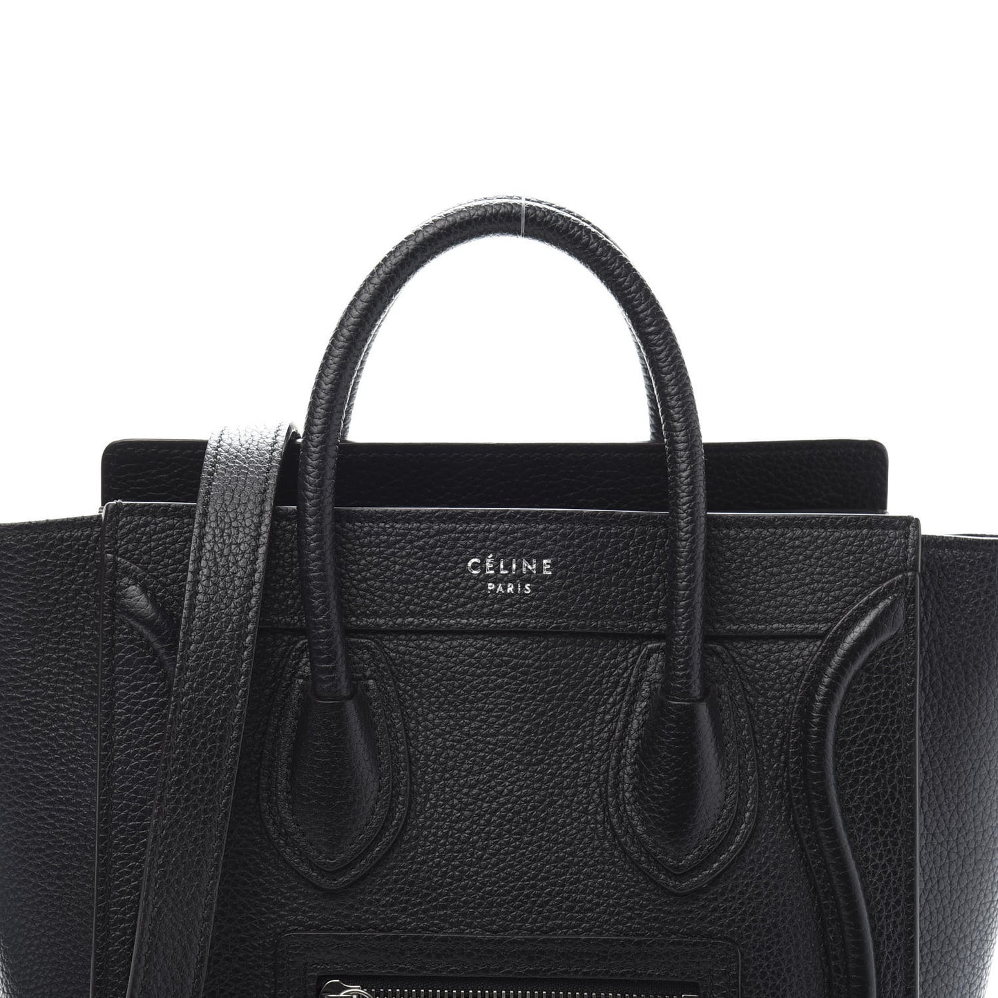 Drummed Calfskin Nano Luggage Black